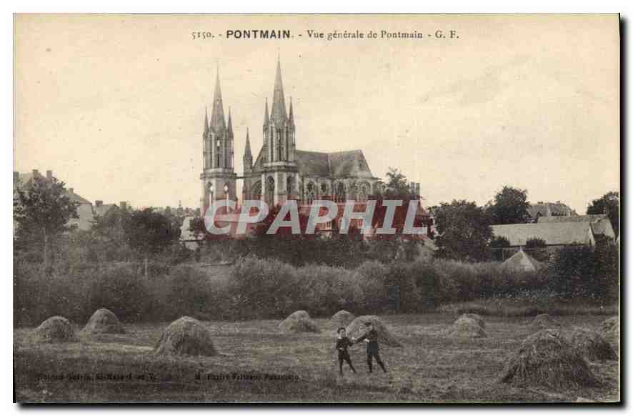 CPA Pontmain vue ggenerale de Pontmain 