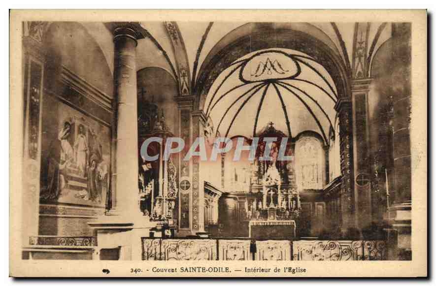 CPA Couvent Sainte Odile interieur de l'eglise 