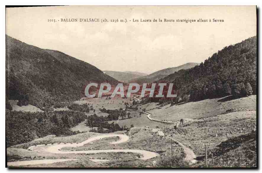 CPA Ballon d'Alsace les Lacets de la route strategique allant a Sewen 