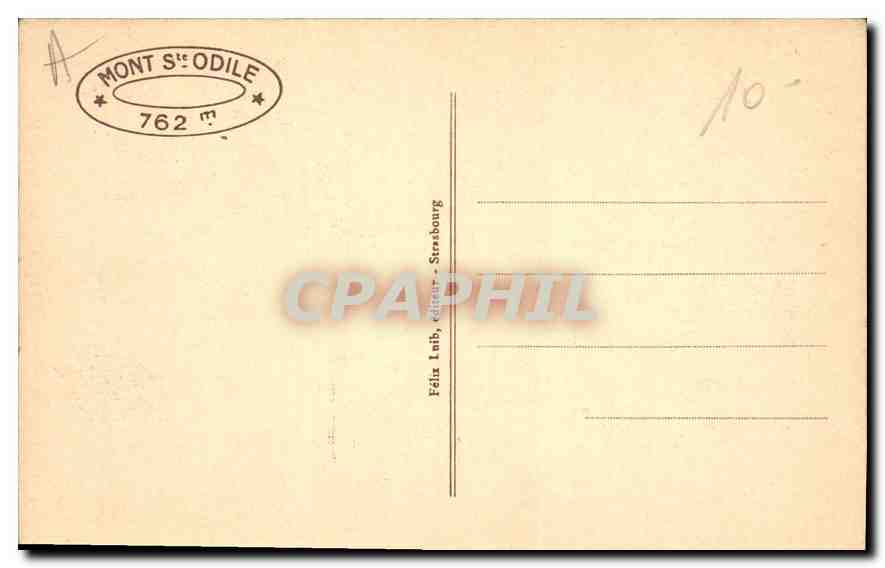 CPA Mont Sainte Odile chapelle Sainte Odile  — Verso