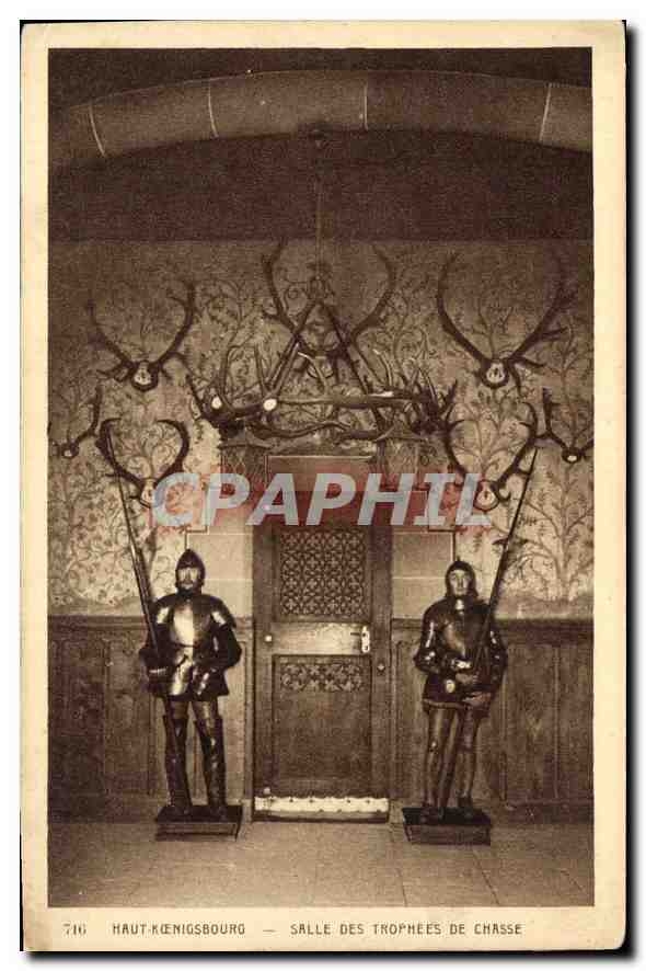 Haut-Kœnigsbourg — Salle des Trophées de Chasse — Éditeur Braun & Cie, Rhin
