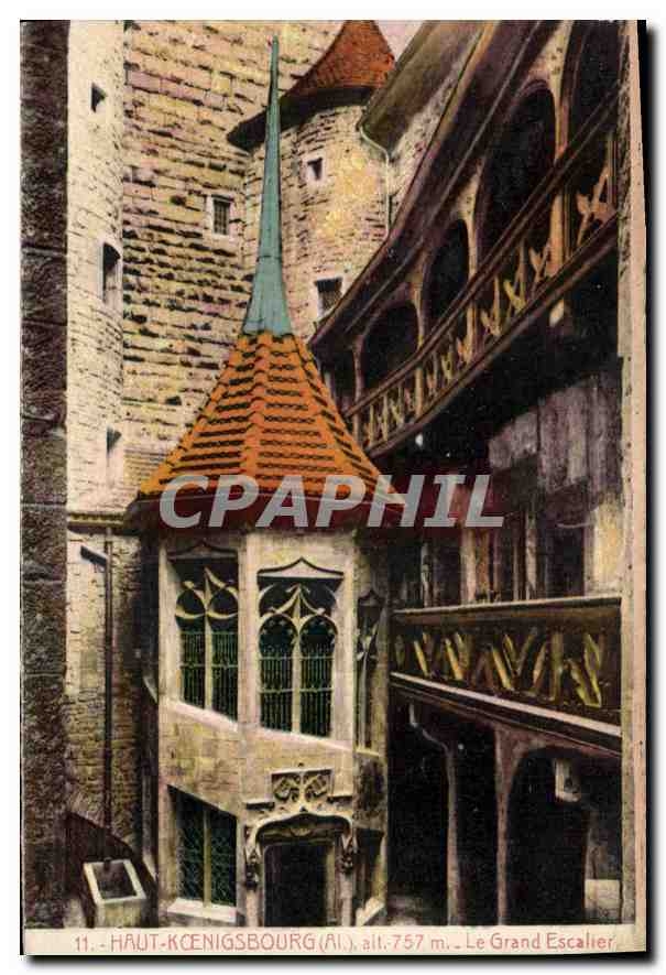 Haut-Kœnigsbourg (Al.) — Le Grand Escalier — éditeur Carte de la Charte, n°11