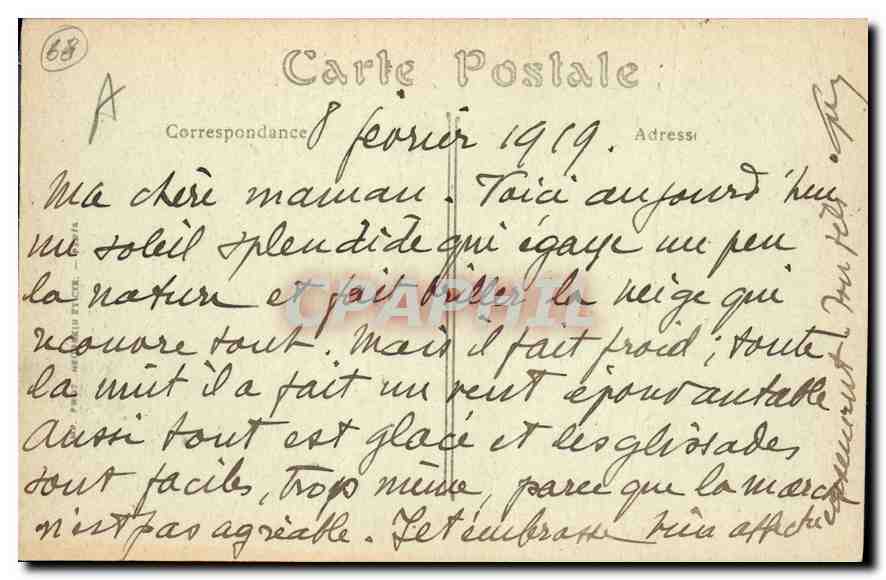 La Vallée de BOURBACH-LE-HAUT (Elsass) — Kampagne 1914-1917 — Visé Paris N° 666 — Rückseite