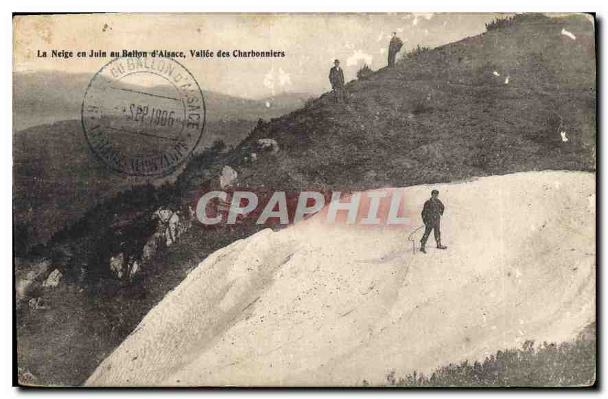 CPA La Neige en Juin au Ballon d'Alsace Vallee des Charbonniers 
