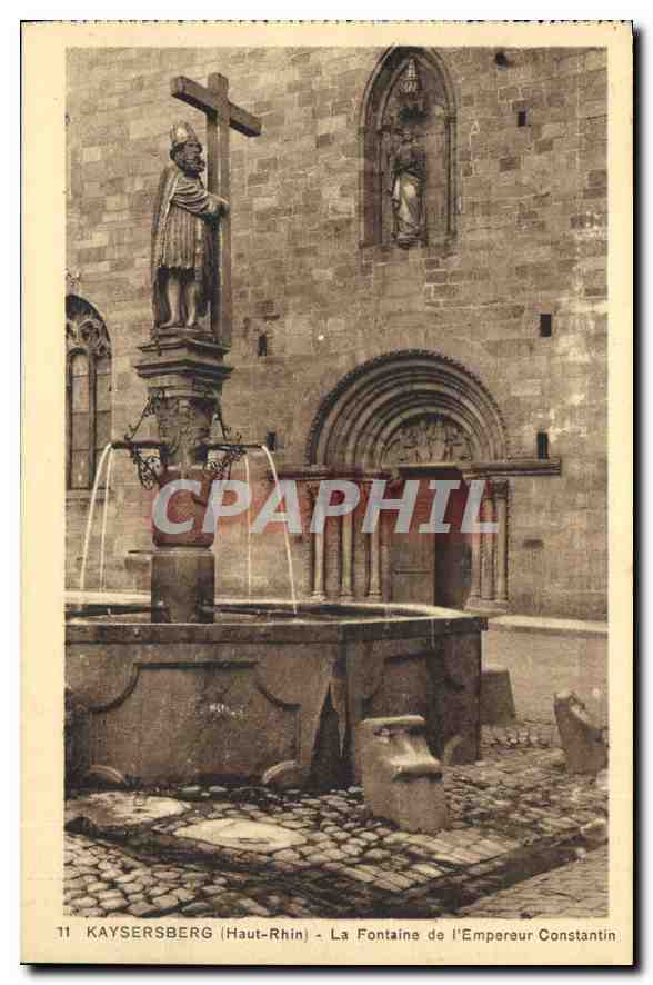 Kaysersberg (Haut-Rhin) — La Fontaine de l'Empereur Constantin — Éditeur J. Kuster