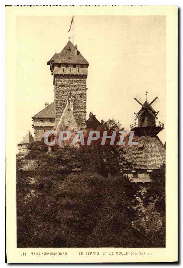Haut-Königsbourg — Le Beffroi et le Moulin (Alt. 787 m.)