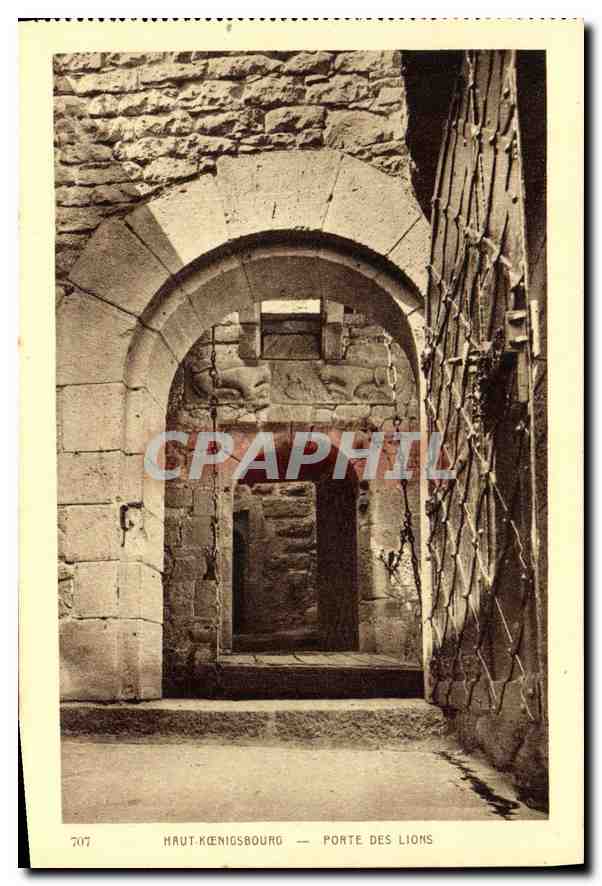 Haut-Kœnigsbourg — Gate of Lions — publisher Braun & Cie, Dornach (III-Rhin)