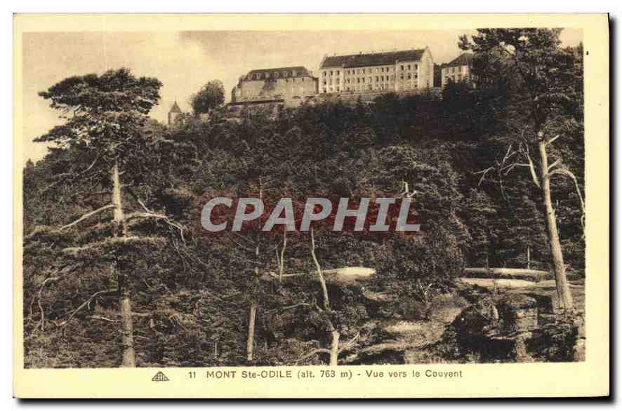 CPA Mont Ste Odile Vue vers le Couvent 