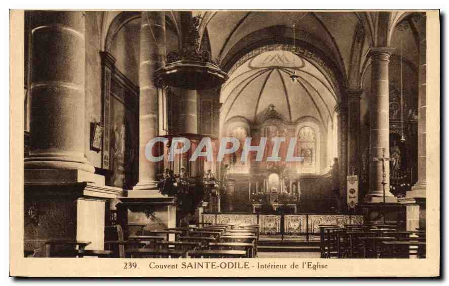 CPA Couvent Ste Odile Interieur de l'Eglise 