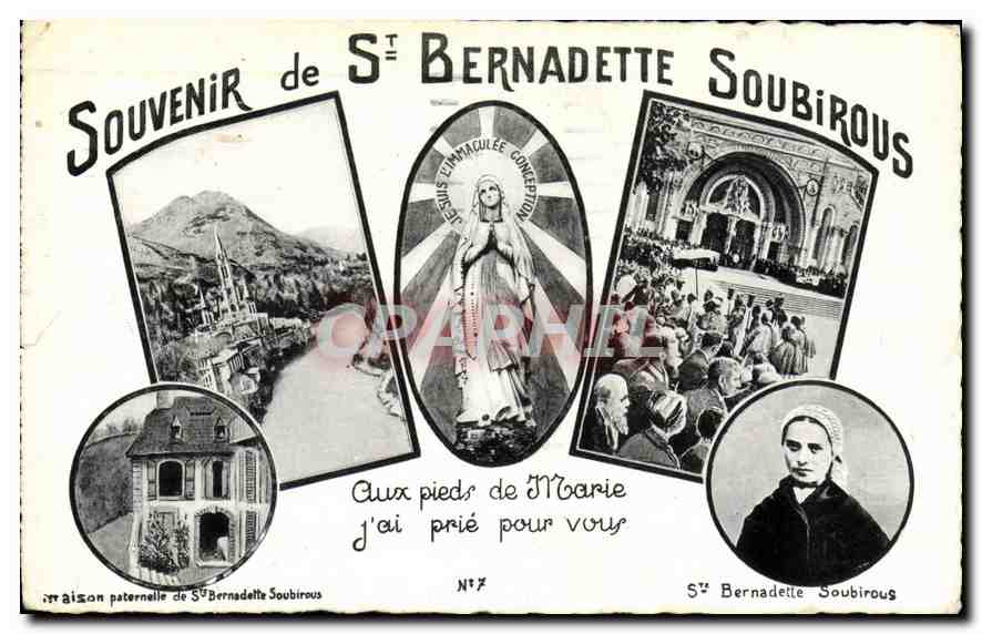 CPA Souvenir de Ste Bernadette Soubirous