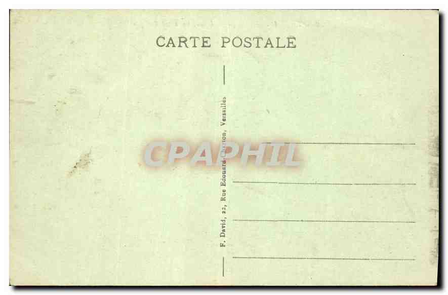 CPA Versailles Le Chateau vu a vol d'oisseau  — Verso