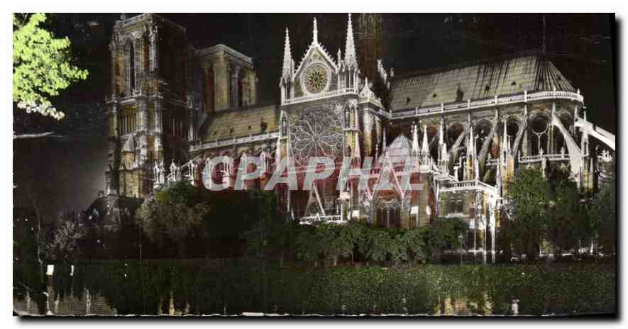 CPA Paris la Nuit Notre Dame 