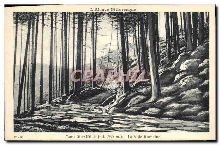 CPA l'Alsace Pittoresque Mont Ste Odile La Voie Romaine 