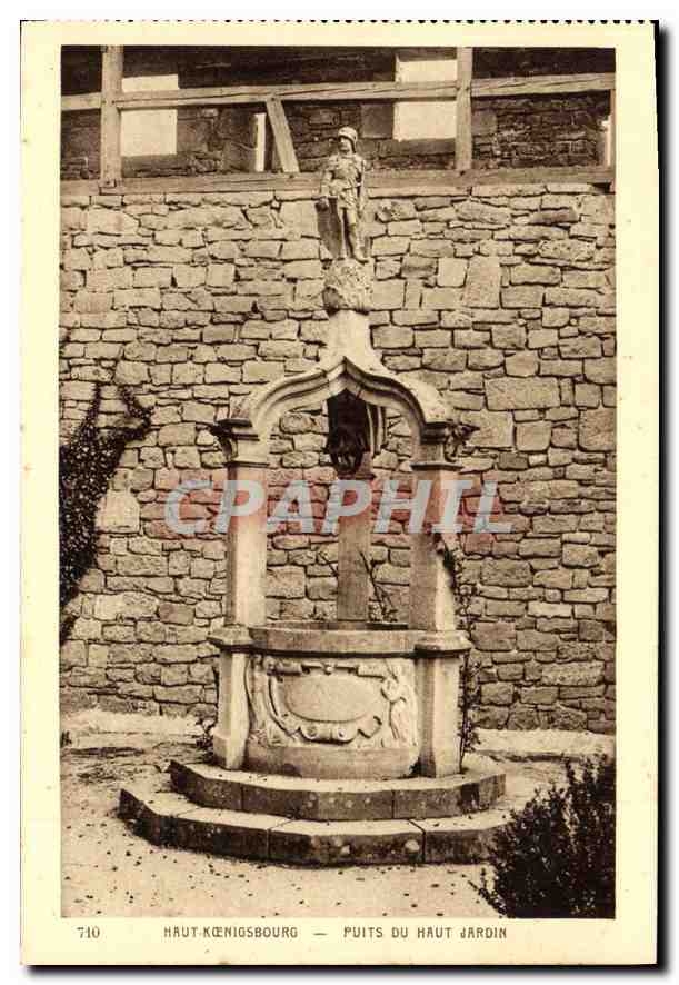 Hoch Koenigsbourg — Brunnen des Oberen Gartens — Verlag Braun & Cie, Dernach