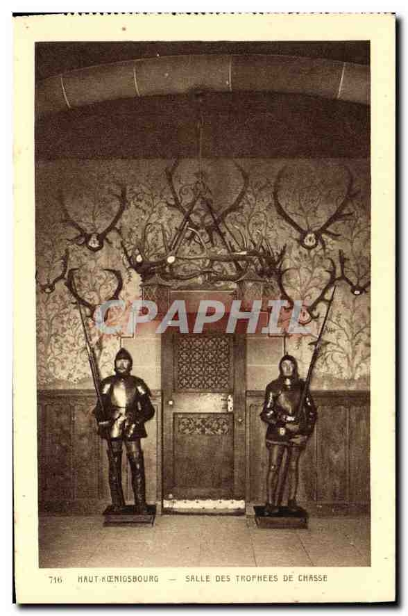 Haut-Königsbourg — Salle des Trophées de Chasse — CPA n°716