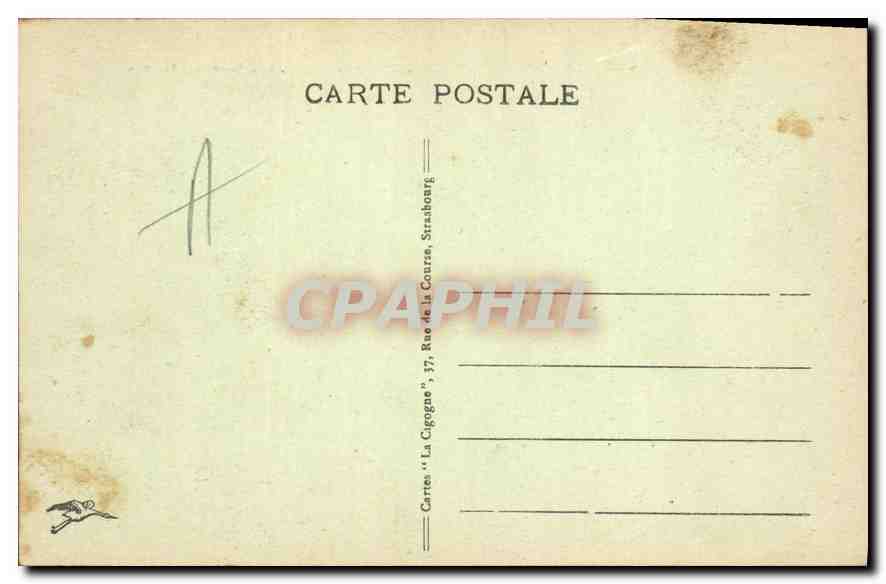 Ballon d'Alsace (alt. 1256 m.) — Les lacets de la route stratégique allant à Sewean — Cartes 'La Cigogne', Strasbourg — Rückseite