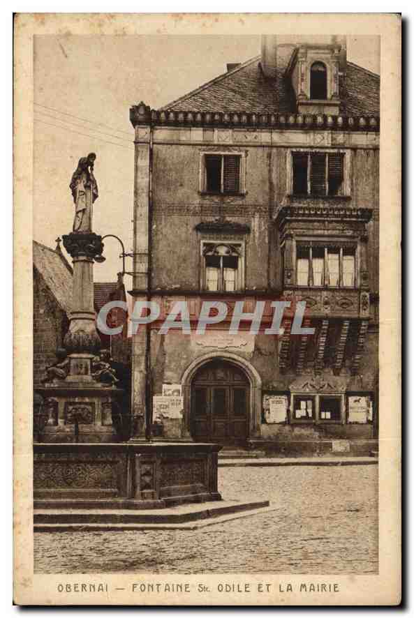 CPA Obernai Fontaine Odile et la Mairie 