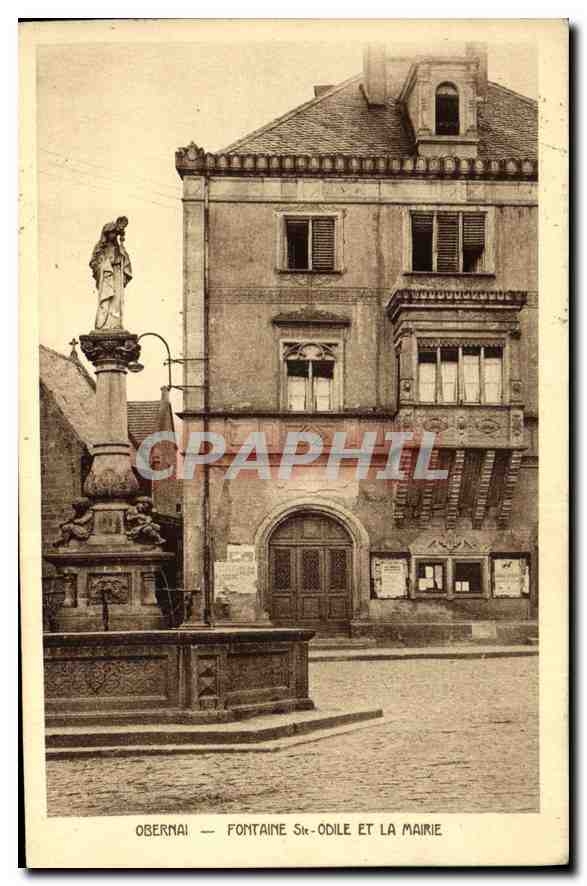 CPA Obernai Fontaine St Odile et la Mairie 