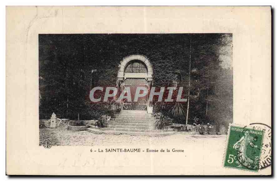 CPA La Sainte Baume Entree de la Grotte 