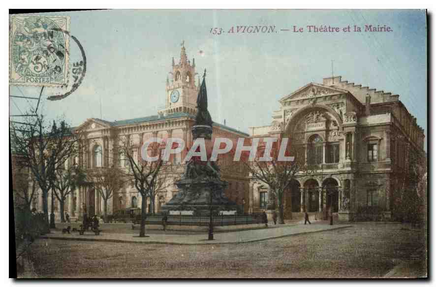 CPA Avignon Le Theatre et la Mairie 