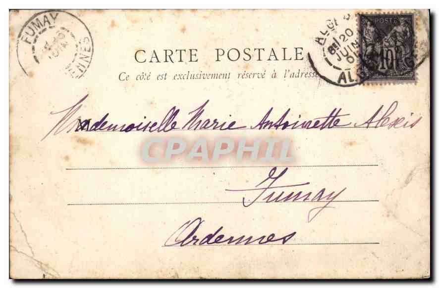 CPA Alger Jardin d'Essaet Allee des Caoutchoucs  — Back