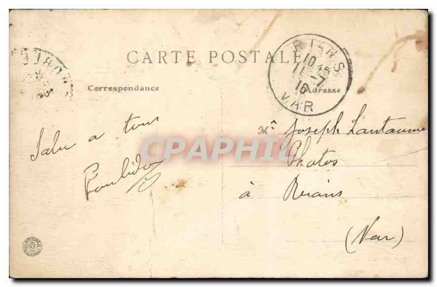 CPA Le Dauphine Grenoble Vue Generale cote du Cours et le Moucherotte  — Verso