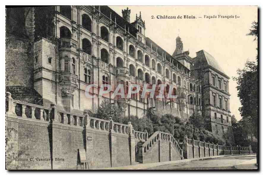 CPA Chateau de Blois Facade Francois 1er