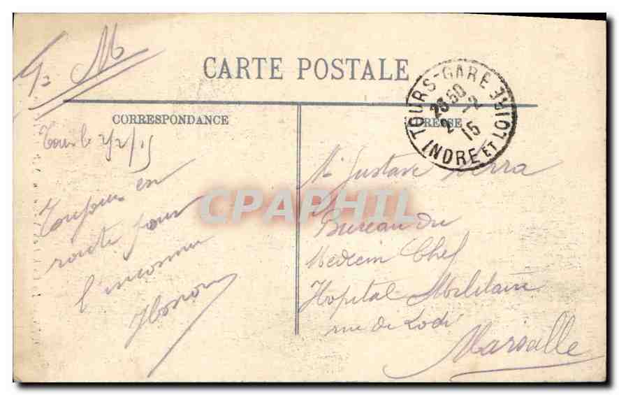 CPA Tours La Cathedrale St Gatien  — Verso