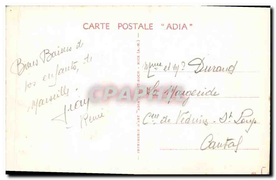 CPA Marseille Le Quai du Port et Rue de la Republique — Verso