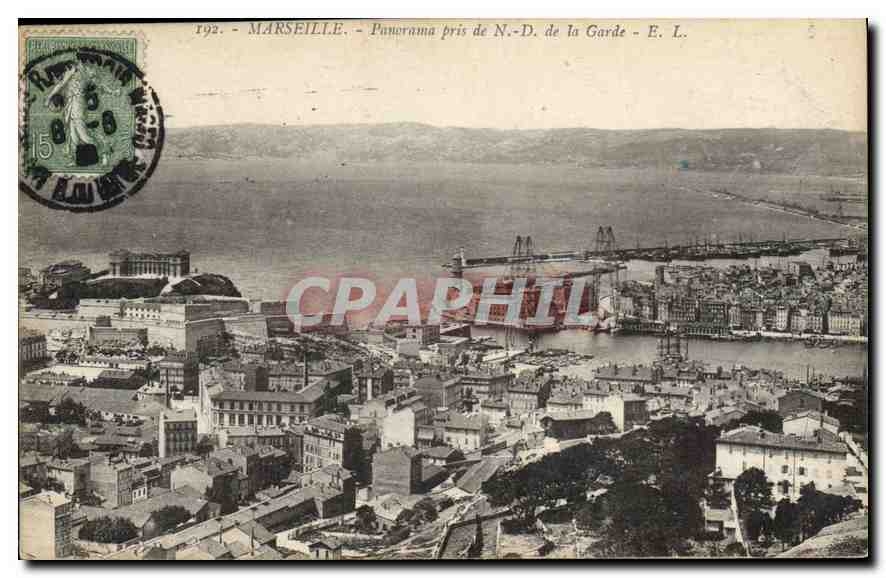 CPA Marseille Panorama pris de N D de la Garde 