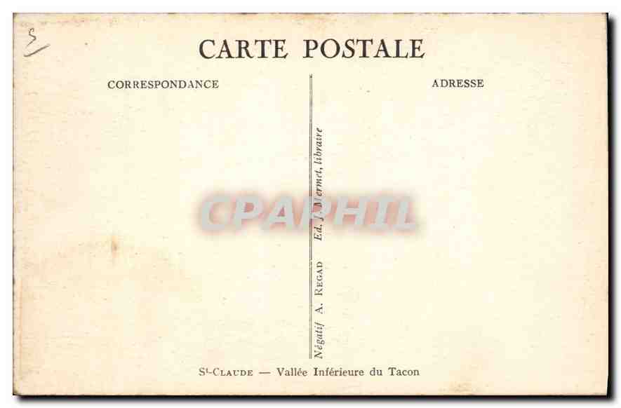 Vallée Inférieure du Tacon — St-Claude — Éd. J. Dernet, libraire — Reverso