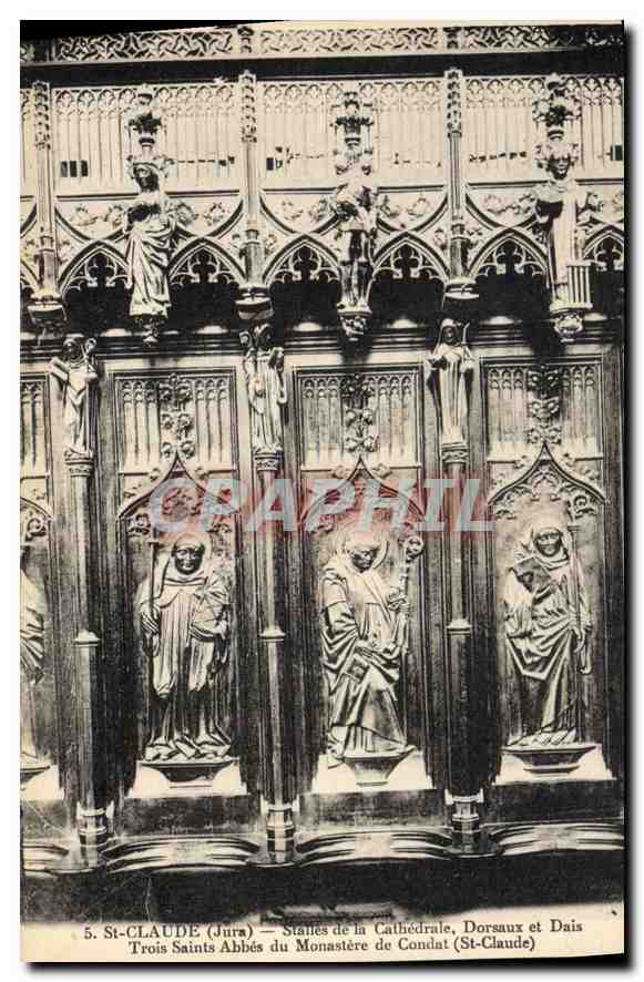 CPA Saint Claude Jura Stailes de la Cathedrale  Trois Saints Abbes du monastere de Condat