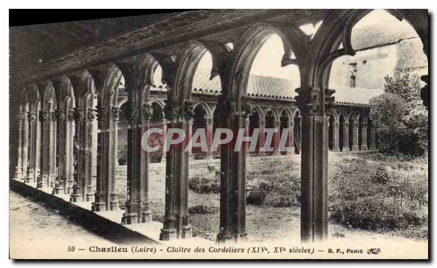 Charlieu (Loire) — Cloître des Cordeliers (XIVe, XVe siècles) — B. F., Paris