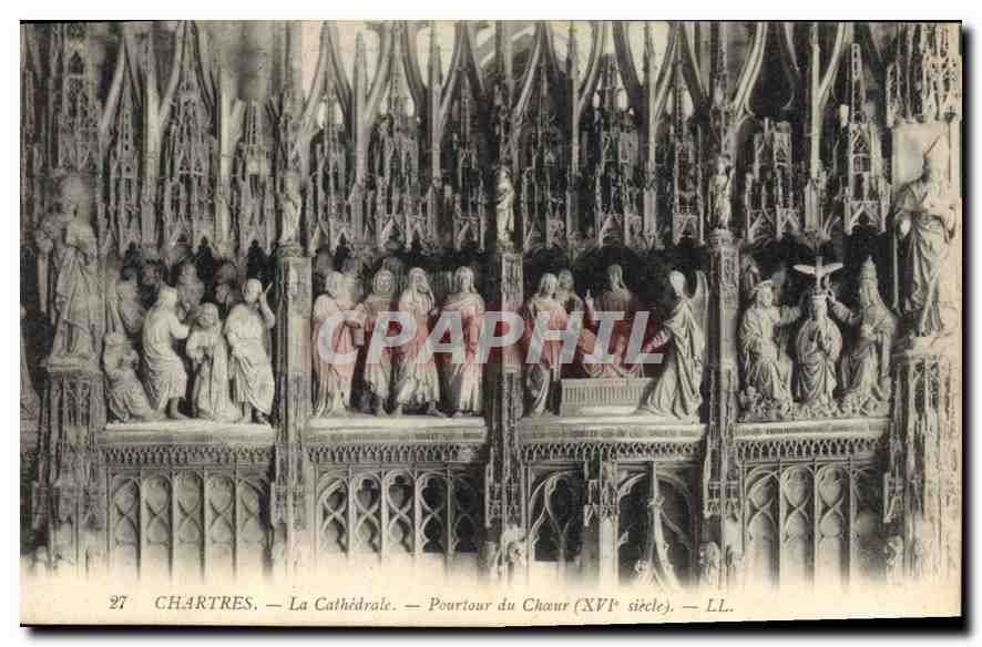 CPA Chartres La Cathedrale Poiurtiour de Chour 