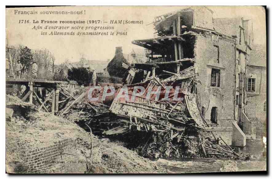 CPA La France reconquise 1917 HAM Somme 