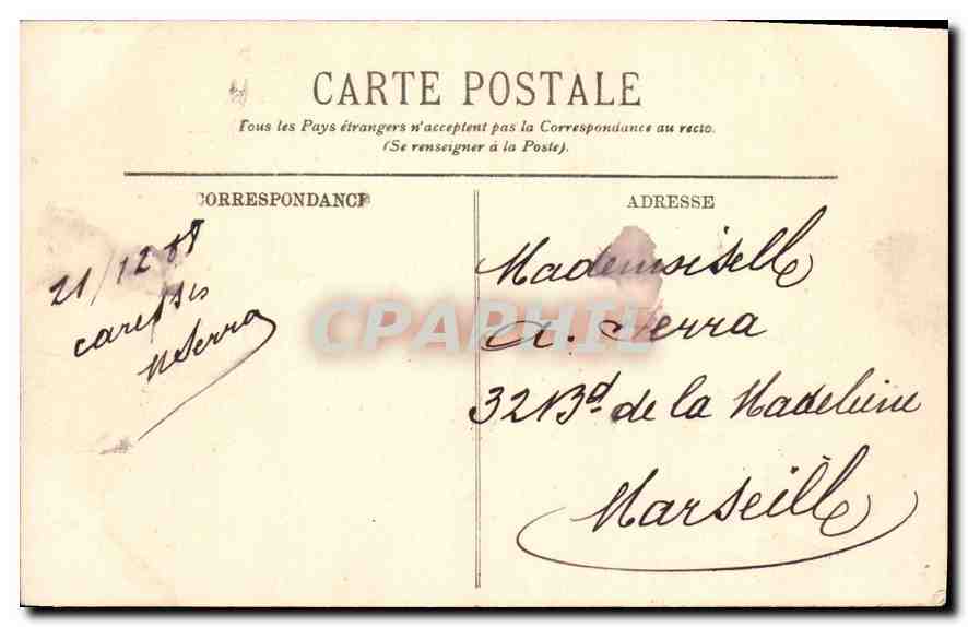 CPA Lyon Notre Dame de Fourviere  — Verso