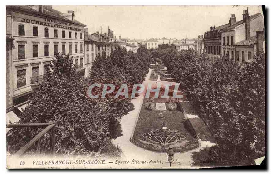 CPA Villefranche sur Saone Square Etienne Poulet 