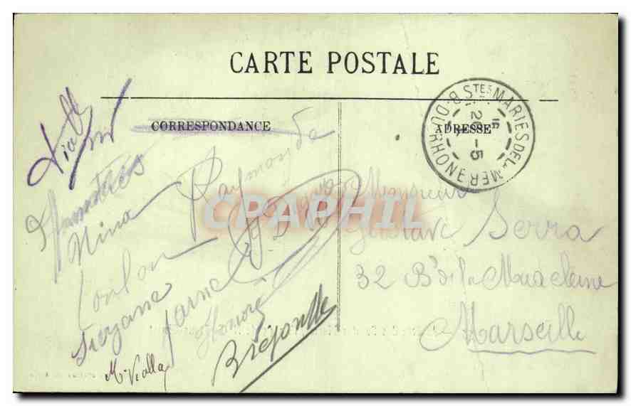 CPA Arrivee des Saintes Maries Jesus Christ — Verso