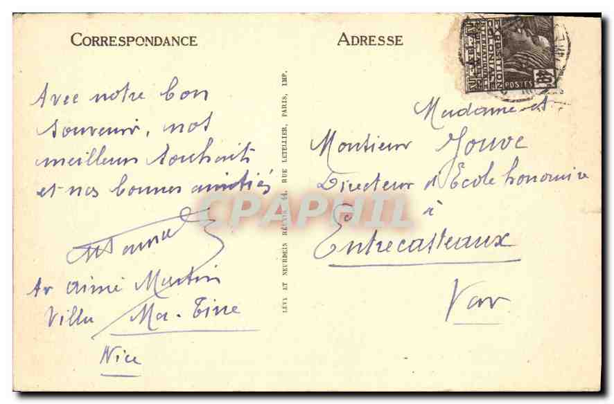 CPA Nice La Promenade des Anglais et la Jetee  — Rückseite