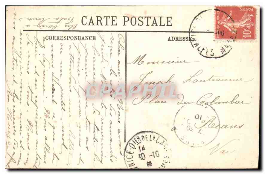 CPA Nice Cimiez Cour du Monastere Le Puits  — Verso