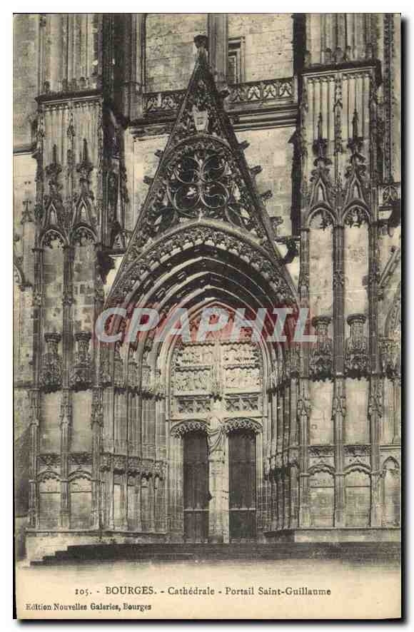 CPA Bourges Cathedrale Portail Saint Guillaume 