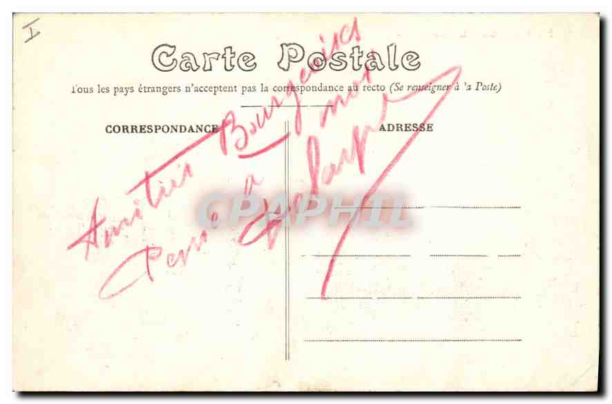 CPA Bourges Collegiale St Ursin Tympan  La Cathedrale Cote Sud  — Rückseite