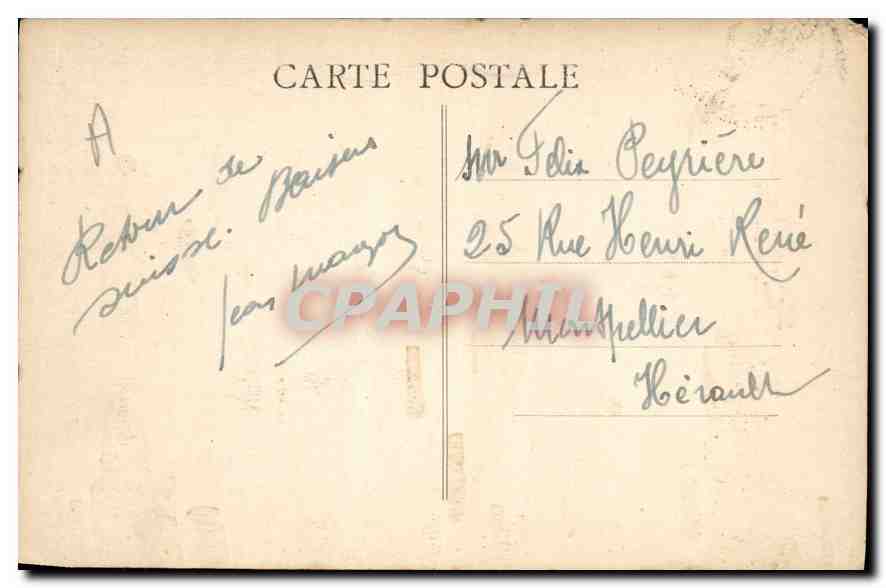 CPA Aix les Bains Savoie Vue Generale au fond le Lac du Bourget  — Verso