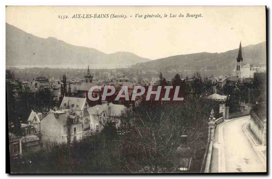 CPA Aix les Bains Savoie Vue generale le Lac du Bourget 