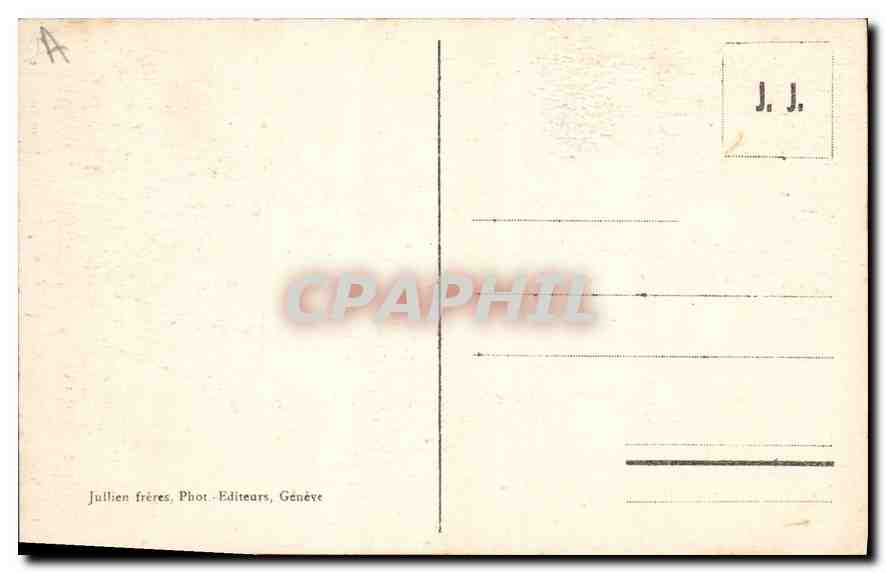 CPA Aix les Bain Le Petit Port et la Dent Chat  — Verso