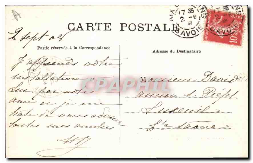 CPA Aix les Bain La Villa des fleurs  — Rückseite