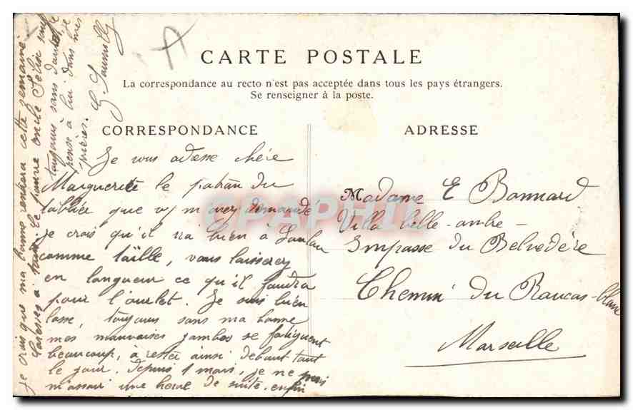 CPA Aix les Bain Sommet du Mont revard  — Verso