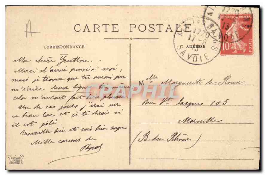 CPA Aix les Bains Lac du Bourget Les Cygnes  — Rückseite