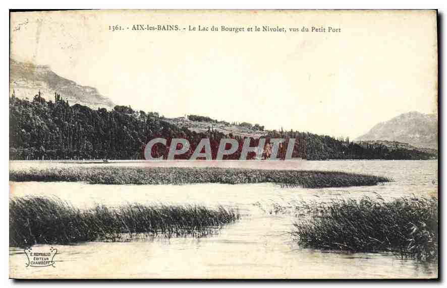 CPA Aix les Bains Le Lac u Bourget et le Nivolet 
