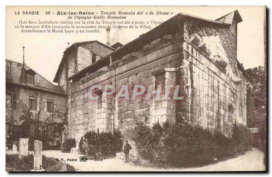 CPA Aix les Bains Tempte Romain dit a de Diane de l'epoque Gallo Romaine 